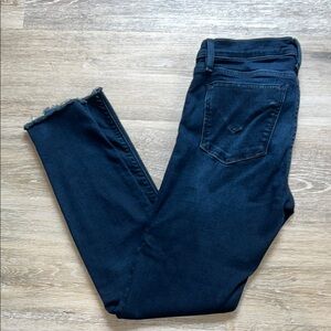 Hudson Jeans Dark Blue Distressed Ankle Denim